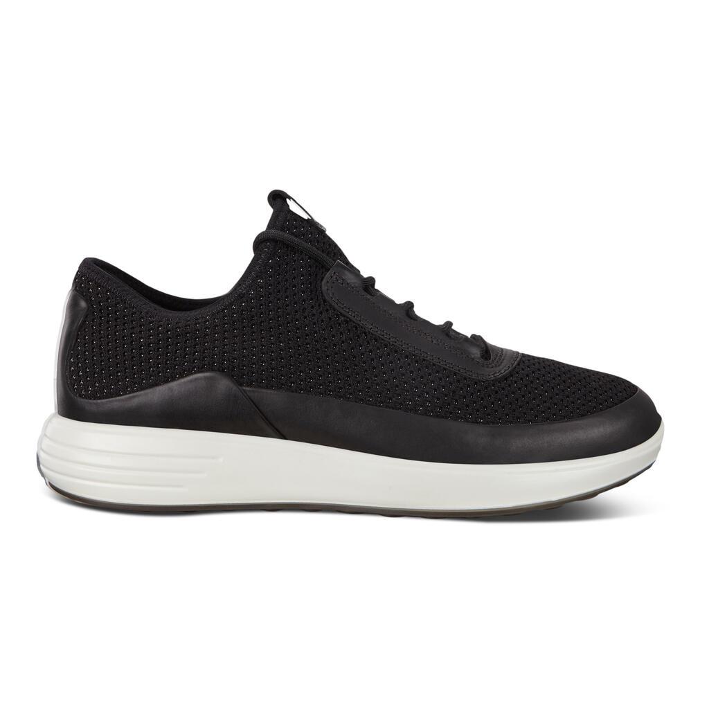 Ecco Soft 7 Runner Mesh Mens Sneakers In Black Outlet - India ABC-193608